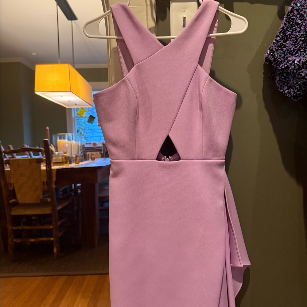 BCBGMaxAzria Lavender Backless Dress